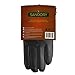 Sandory Men's Luxurious Genuine Leather with Rabbit-Fur Lined Gloves Medium Black Fur