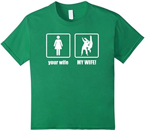 Kids My wife Judo T-Shirt 10 Kelly Green