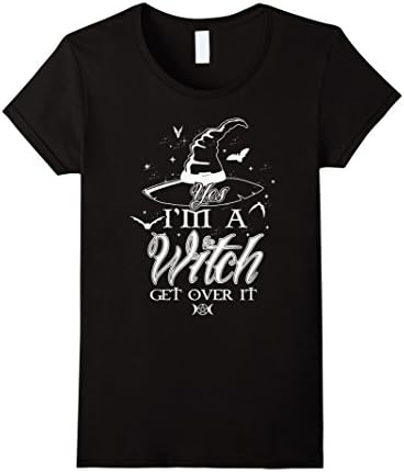 Women's Yes I'm a Witch get over it T-Shirt XL Black
