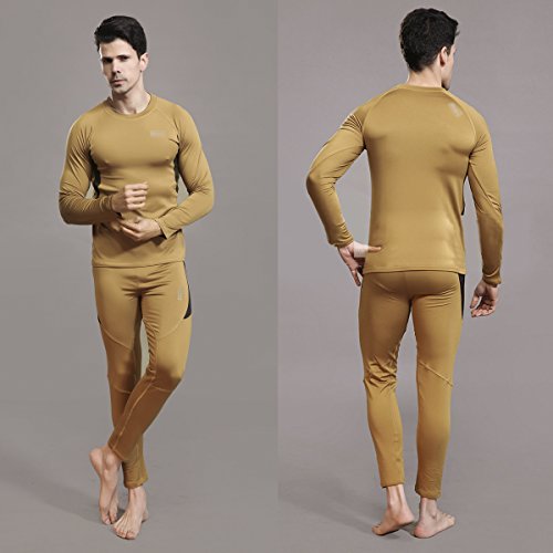 image for UNIQUEBELLA Men's Thermal Underwear Sets Top & Long Johns Fleece Sweat