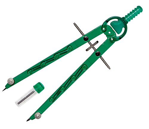 Alco-Albert 1355Â 18Â Geometry Compass with Toothed Wheel, Length 165Â mm, green