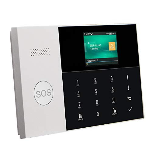 Feamos 1Set Wireless WIFI GSM GPRS Alarm System Home Security APP Remote Control RFID Card Arm Disarm Kit with Colorful Screen SOS Button