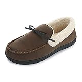 RockDove Men's Two-Tone Moccasin Slipper with Memory Foam