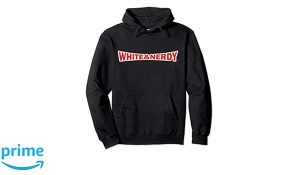 white & nerdy hoodie