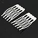 WSSROGY 15 pcs Sliver Metal Hair Comb Clip Grip Tuth Hair Combs Hair Piece on Metal Comb Blank Hair Comb for Craft DIY Hair Bows Jewelry Making