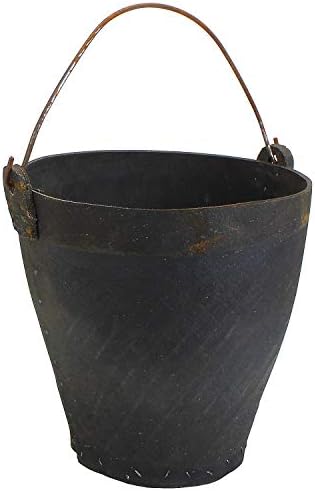 Macosa DE20 Rubber Bucket Recycled Car Tyre with Handle/Anthracite/Black, Firewood Basket, Plant Bucket, Newspaper Baskets, Fireplace Basket, Wood Basket