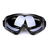 Aphse Snowboard Ski Goggles Eyewear Sunglasses Adjustable UV Protective Outdoor Glasses Portable Motorcycle Goggles Black Gray Dust-proof Protective Combat Goggles Play Games Protective glasses