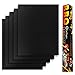 LauKingdom Grill Mat Set of 5-100% Non-Stick BBQ Grill Mats for Grill Accessories, Heavy Duty, Reusable, and Easy to Clean-Works on Electric Grill Gas Charcoal BBQ