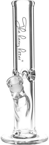 SCIENTIFIC LABORATORY TUBE - 13-1109 HEAVY HITTER WP STRAIGHT W/ ICE PINCH 9MM THICK 14" CLEAR FEMALE 18MM