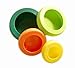SAVER REUSABLE SILICONE FOOD PROTECTORS, Fruit and Vegetable STORAGE Containers, Food Stretch Lids, Food Caps for Jars and Cans, Set of 4, BPA-Free, PERFECT GIFT for Kitchen