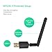 Techkey 600Mbps USB Wifi Adapter,Dual Band (2.4G/150Mbps+5G/433Mbps) Wireless Network Adapter Wifi Antenna for Desktop/PC/Laptop, Supports Windows 10/8.1/8/7/XP/Vista (wifi adapter)