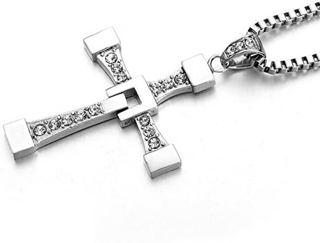 Stainless Steel Cross Pendant Men's Necklace Chain