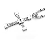 Stainless Steel Cross Pendant Men's Necklace Chain
