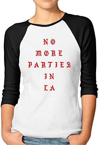 Women's Kanye West No More Parties In La Baseball Tee Classical T Shirt Printing