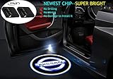 2Pcs Universal Wireless Car Door LED Projector Light for Nissan, Car Courtesy Welcome Logo Shadow Ghost Light, Laser Emblem Logo Lamps