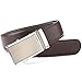 ITIEZY Men's Leather Ratchet Dress Belt with Automatic Buckle Sliding Belt for Men in Gift Box