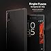 Ringke Fusion Compatible with Xperia XZ, XZs Case Streamlined Fit Attached Dust Cap Impact Resistant/Drop Protection Ultimate Durable PC Back Flexible TPU Bumper Cover - Smoke Black