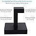 Angle Simple Towel Hook Matte Black, SUS 304 Stainless Steel Coat Robe Hook, Bathroom Hand Towel Hanger for Wall