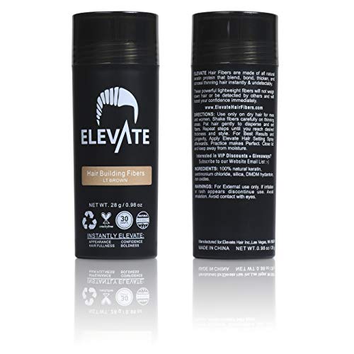 Hair Fibers 100% Natural Keratin Hair Fibers Instantly Thickens Thinning or Balding Hair for Men and Women - Natural Hair Loss Concealer 28g 0.98oz (Light Brown) - Thumbnail 7