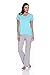 kathy ireland Women's 2 Piece Short Sleeve Top with Long Pant PJ Sleepwear Set