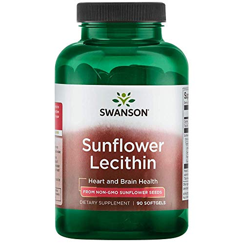 Swanson Sunflower Lecithin Non-GMO 1200 Milligrams 90 Sgels