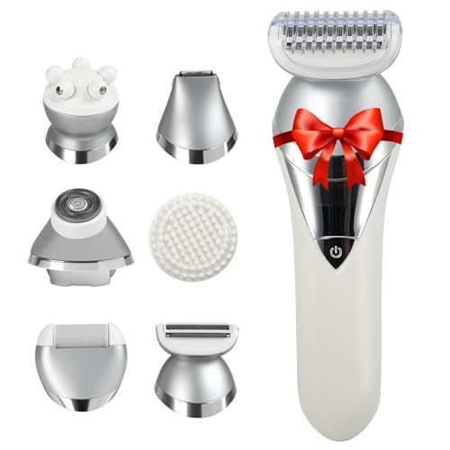 Women Face Epilator, 7-in-1 Portable Design Facial Epilator, Facial Hair Removal for Women & Men, Waterproof Facial Shaver for Ears, Nose, Eyebrow, Body