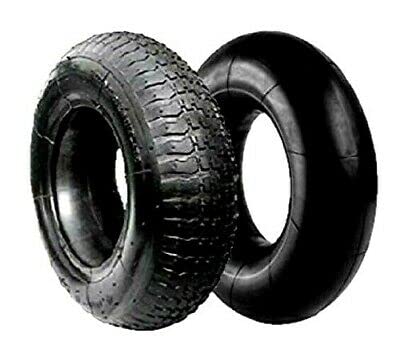 BITS4REASONS - 8 INCH TUBE AND TYRE SET 3.50-8 TR13 WHEELBARROW TRAILER TRUCK TROLLEY