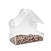Window Bird Feeder - Built to Last A Lifetime - Decorate Your House with Beautiful Wild Birds - 100% Clear Acrylic Plastic with 3 Strong Extra Suction Cups Included -Improved Version-Great Gift Idea