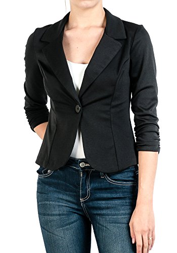 Fashion Boomy Womens Casual Work Office Blazer Jacket Made IN USA