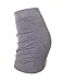 NEARKIN (NKNKSSK64 Womens Stretchy Waistband Shirring Fitted Mini Skirt Gray US S(Tag Size M)