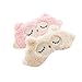 Ayygiftideas Cartoon Owl Sleeping Mask Soft Plush Eye Mask Blindfold Cover for Sleeping Traveling (Pink)