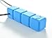 Quell-O Quad-Blockz Chewelry Oral Sensory Stimulation - Chew Necklace Tool For Mild Chewers Only - Tough, Blue
