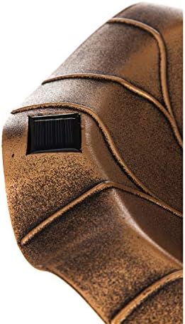 Evergreen backyard house decoration with a unique bird design.