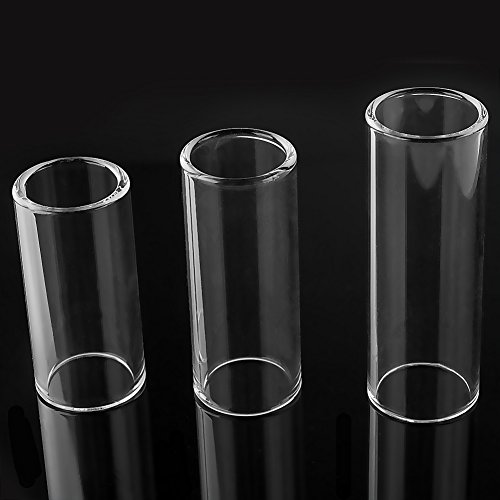 COCODE 3 Size Glass Guitar Slides Set and 10 Pieces Guitar Picks for Guitar, Bass