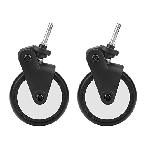 Stroller Wheels Replacement Universal, Baby Strollers Rubber Wheels Accessories for Yoya/Vovo Wheel Kids Carriage with Tools(Front Wheels)