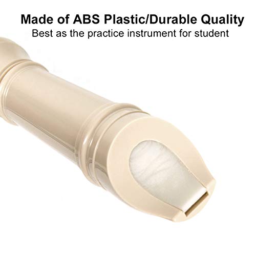 Germany Recorder Flute Flute Descant 8 Hole Key of C ABS with Cleaning Rod for Student Practice