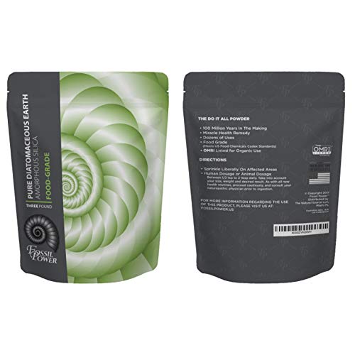 FOSSIL POWER Food Grade DIATOMACEOUS Earth Powder 3lb Bulk Safe for