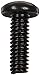 Steel Pan Head Machine Screw, Black Oxide Finish, Meets ASME B18.6.3, #2 Phillips Drive, #8-32 Thread Size, 1/2