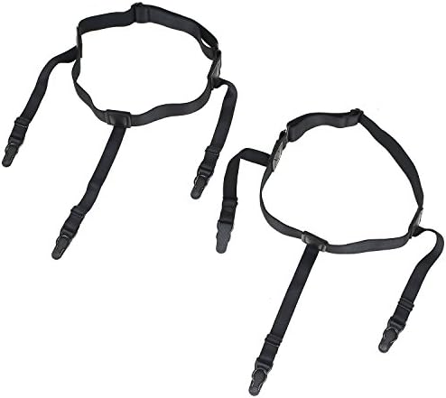 Mens Shirt Stays Garters Belt Holders with Non-slip Locking Clamps by Chorade