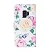 MagicSky Galaxy S9 Wallet Case,Galaxy S9 Case, Premium PU Leather Flip Folio Case Cover with Wrist Strap,Card Slots,Cash Pocket,Kickstand for Samsung Galaxy S9 (Flower)