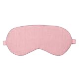 Plemo Sleeping Mask, Breathable Modal Pink Eye Mask, Ultra-Soft Eye Cover for Travel, Nap, Meditation, Blindfold with Adjustable Strap for Men, Women or Kids