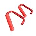 Hooke Road Solid Steel Red Front Grab Handles for 2007-2018 Jeep Wrangler JK & Unlimited - Pair