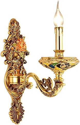 Cxmm Style wall lamp, living room decorative lights European bedroom bedroom bedside arm French retro wall sconce