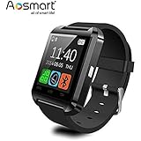 Bluetooth Smart Watch, Aosmart U8 Smartwatch for Android Smartphones - Black