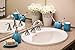 Designer 4-Piece Bathroom Accessory Set – Ceramic Bath Set w/Liquid Soap or Lotion Dispenser, Toothbrush Holder, Tumbler and Soap Dish – Decorative Set w/Embossed Details – Modern Vanity Accessories