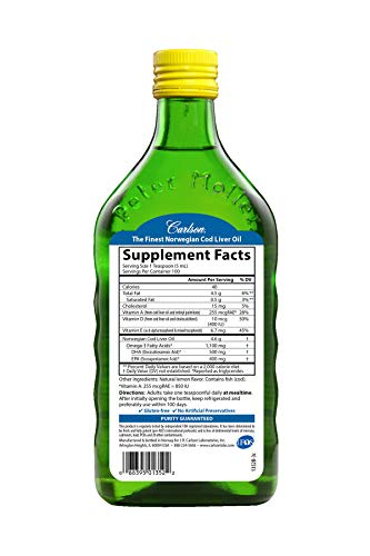 Carlson Cod Liver Oil, Lemon - Image 3