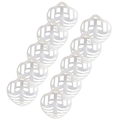 Uamaze 10 Pack 3D Face Bracket Face Inner Support Frame Soft Silicone Face Holder for Comfortable Breathing Washable Reusable for Adults Children