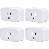 THIRDREALITY Zigbee Smart Plug 4 Pack, 15A Smart Outlet with Timer Function, ETL Certified, ZigBee Hub Required