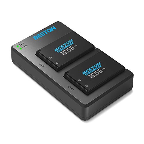 BESTON 2-Pack LP-E17 Battery Packs and Rapid USB Charger for Canon Rebel SL2 T6i T7i T6s, EOS RP M3 M5 M6 77D Digital SLR Cameras