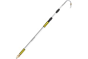POOPLE 16ft (24ft Reach) Gutter Cleaning Tools from The Ground, Telescoping Rain Gutter Cleaner Tool, Gutters Cleaning Wand, Gutters Cleaning Hose Attachment & Connection Adapter